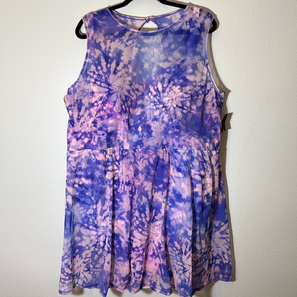 Torrid 5 DD/F Underwire Long Mesh Overlay Swim Dress With Brief - Picture 5 of 12